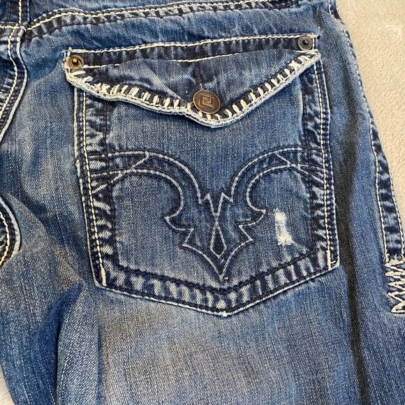 CJ Black Men's Jeans 32x30 Distressed Blue Denim Straight Leg 100% Cotton Pocket - Picture 8 of 16